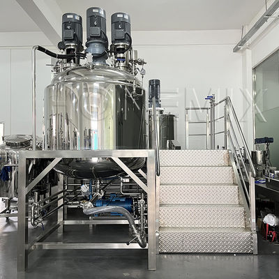 स्थिर वैक्यूम एमुल्सिफायर मिक्सर 1000L टूथपेस्ट बनाने की मशीन 5.5KW