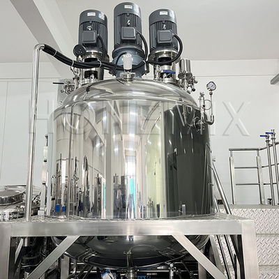 स्थिर वैक्यूम एमुल्सिफायर मिक्सर 1000L टूथपेस्ट बनाने की मशीन 5.5KW