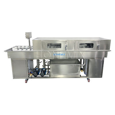 रोटरी सहायक उपकरण 1.25KW डबल लाइन बोतल वाशिंग मशीन