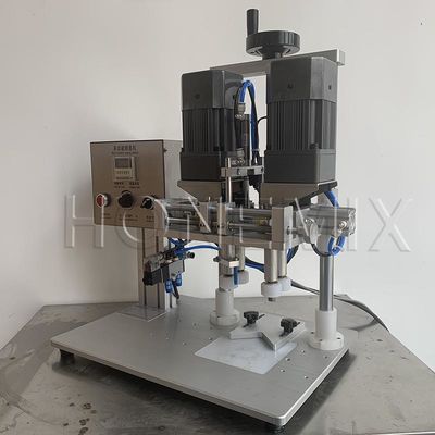 80W अर्ध स्वचालित स्प्रे बोतल कैपिंग मशीन 220V / 50Hz वोल्टेज