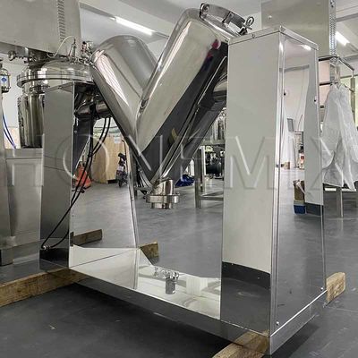 वी आकार सूखी पाउडर मिश्रण मशीन SUS316L प्रोटीन पाउडर मिक्सर CE