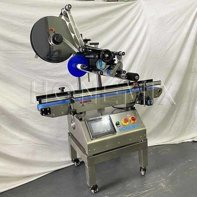 लघु अर्ध स्वचालित लेबलिंग मशीन 220V / 50Hz फ्लैट सतह लेबलिंग मशीन