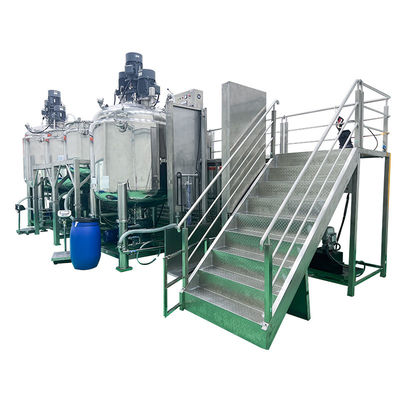 स्वच्छता वैक्यूम एमुल्सिफायर मिक्सर 2000L 3000L टूथपेस्ट विनिर्माण मशीन